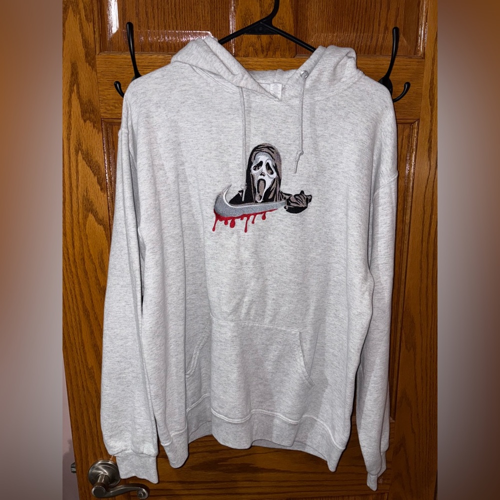Scream/Ghostface Embroidered Nike hoodie